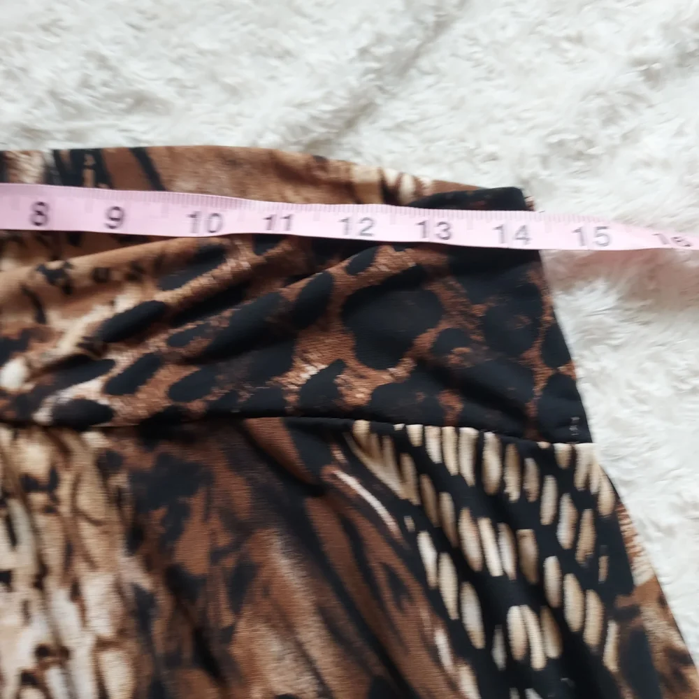 Bold Wild Animal Print Pull On Stretch Skirt Casual